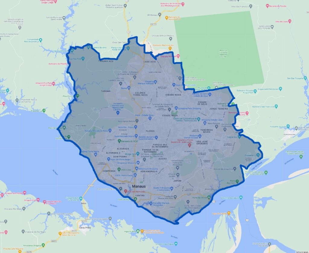 Cobertura em Manaus - cobertura de entrega-borzo delivery