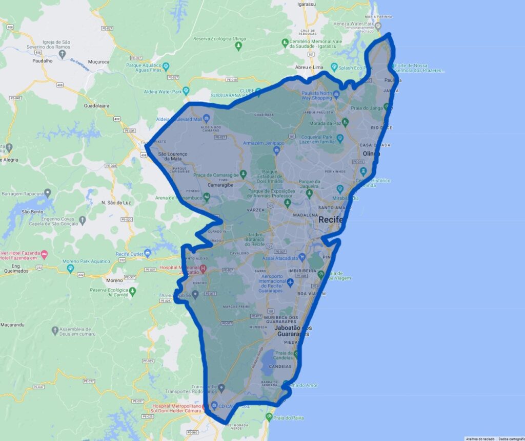 Cobertura em Recife - entrega à beira-mar-borzo delivery