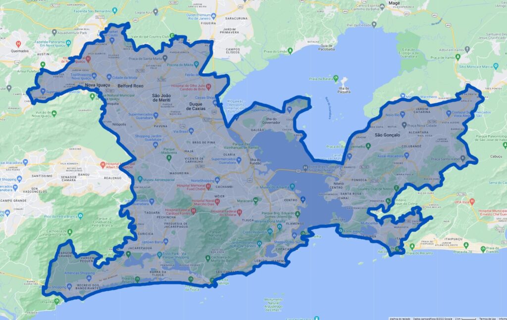 Cobertura em Rio de Janeiro - área de entrega-borzo delivery