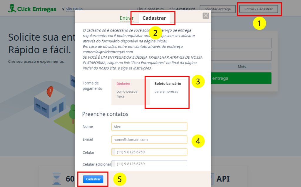 Crie uma conta empresarial - dica de foto -borzo delivery