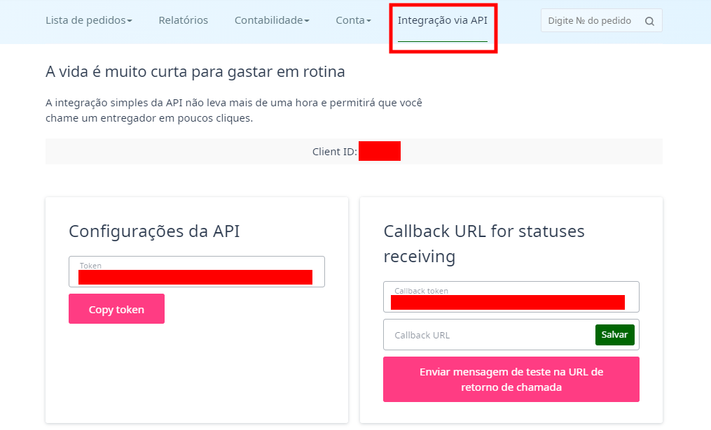 Borzo Frenet integracao - integracao via API - conta Borzo