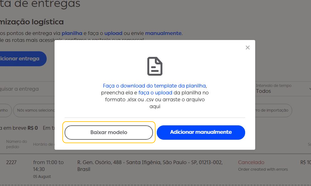 borzo para e-commerce - baixar modelo - borzo Brasil