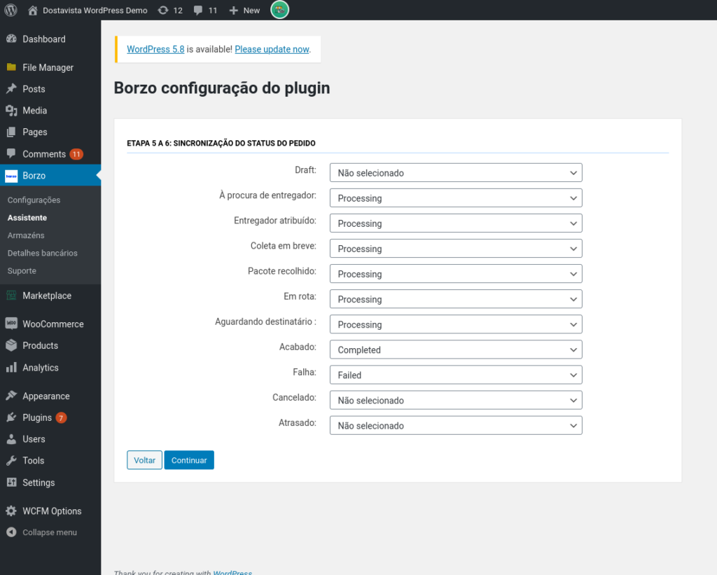 criação de ordem-borzo